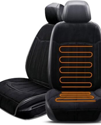 Car Seat Cushion Chair Cushion Auto Seat Cushion for Full Back and Seat, Velour Seat Car Cushion Front Chair Pad, Seat Cushion for Car Seat Driver 1 Pack (1pcs/Black)