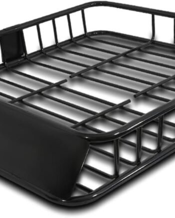 Universal 64" Extendable Roof Rack Luggage Hold Carrier Cargo Basket Black Steel For SUV Truck Car Van