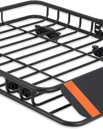 51''x36''x5'' Roof Rack Basket, Cargo Carrier with Extension Black Car Top Luggage Holder, 200LBS Heavy Duty, Carrier Basket for SUV, Truck or RV Camping Storage Steel Construction