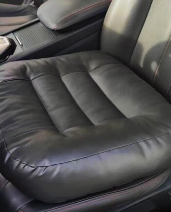 Car Booster Seat Cushion, Extra Large Thick Leather Cushions for Adult Driving, Heightening Seat Car Seat Mat for Trucks Driver, SUVs, Home Office Chairs Wheelchairs(Black)