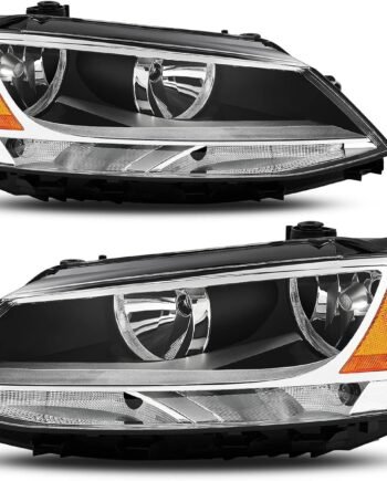 Halogen Headlight Assembly, Chrome Housing, Without DRL