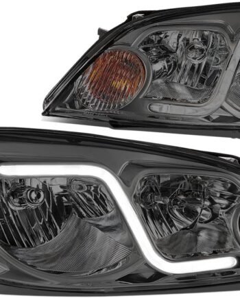 Smoked Lens LED Headlights with Day Running Light Strip