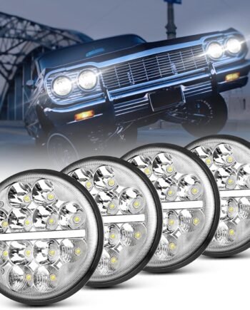 5.75" Round LED Headlight, Hi-Lo Beam + DRL + Turn Signal, 35W Sealed Beam