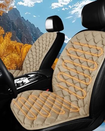 Driver or Passenger Side Seat Cushion for Full Back and Seat Comfortable Seat Cover with Full Back, Universal Seat Cushion for Seat in Winter-Beige