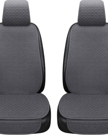 Car Seat Covers Cushion Pad, Seat Covers for Cars, Super Breathable, Warm in Winter and Cool in Summer, Anti-Slip, Storage Bags, Universal Seat Covers Fit for Most Sedans(Gray 2 Front Seat)